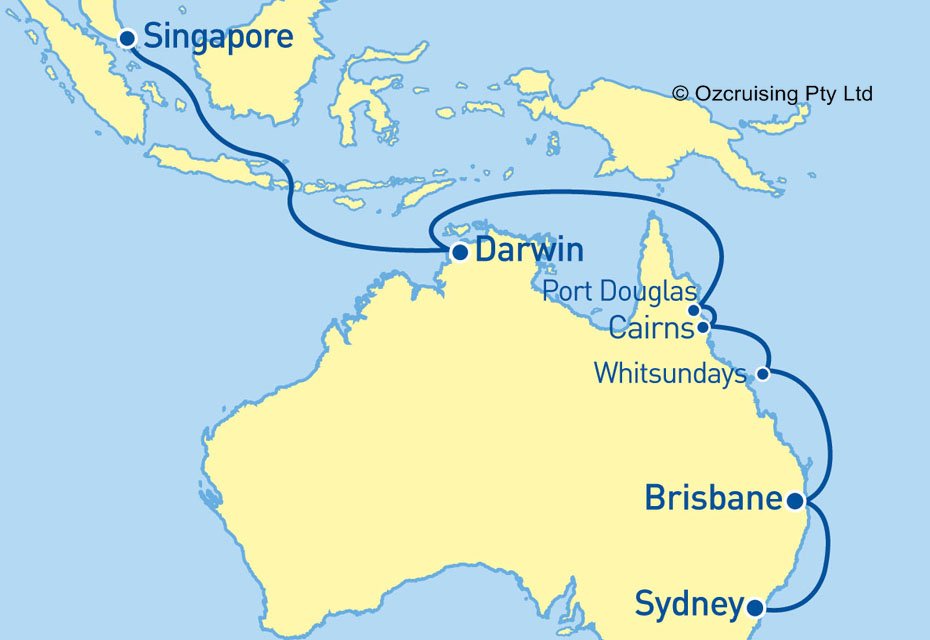 Voyager Of The Seas Sydney to Singapore - Ozcruising.com.au