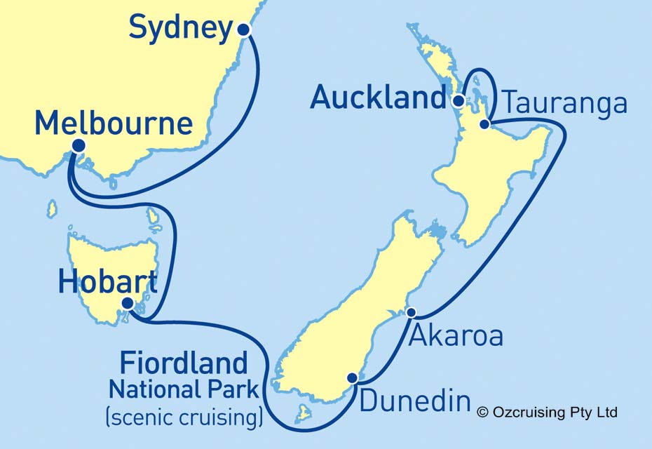 Diamond Princess Sydney to Auckland - Cruises.com.au