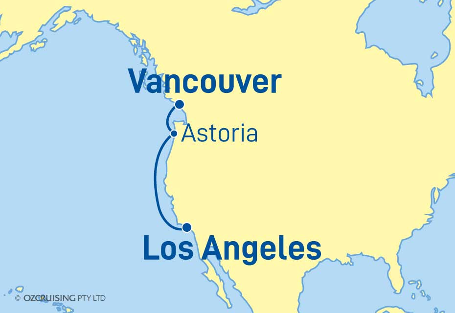 Coral Princess Vancouver to Los Angeles - Ozcruising.com.au