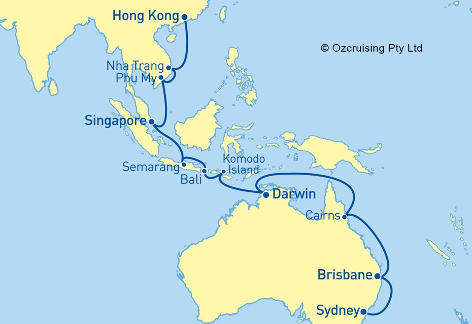 ms Amsterdam Hong Kong to Sydney - Ozcruising.com.au