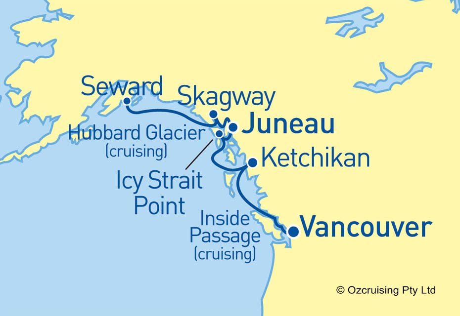 Radiance Of The Seas Vancouver to Seward - Cruises.com.au