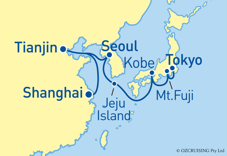 Celebrity Millennium Shanghai to Tokyo - Ozcruising.com.au