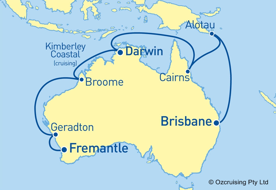 Sun Princess Brisbane to Fremantle - Ozcruising.com.au