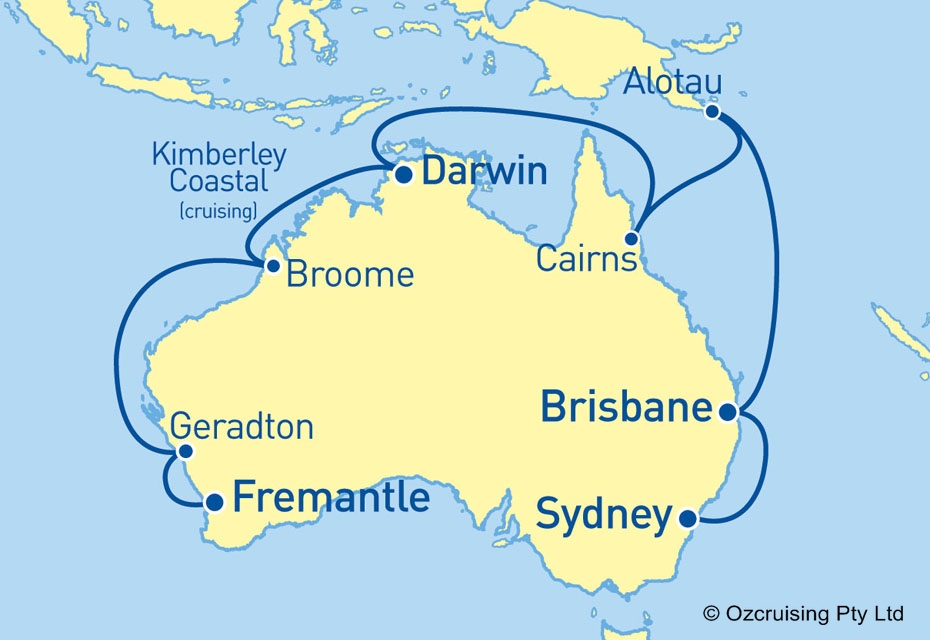 Sun Princess Sydney to Fremantle - Ozcruising.com.au