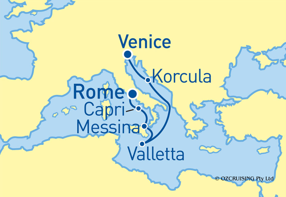 Queen Victoria Venice to Rome - Ozcruising.com.au