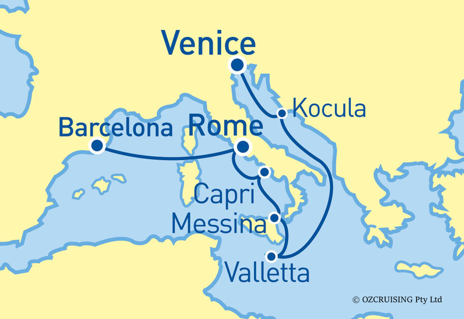 Queen Victoria Venice to Barcelona - Ozcruising.com.au