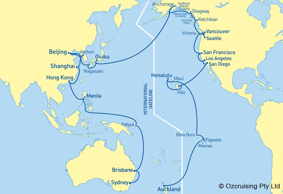 Golden Princess Sydney to Auckland - Ozcruising.com.au