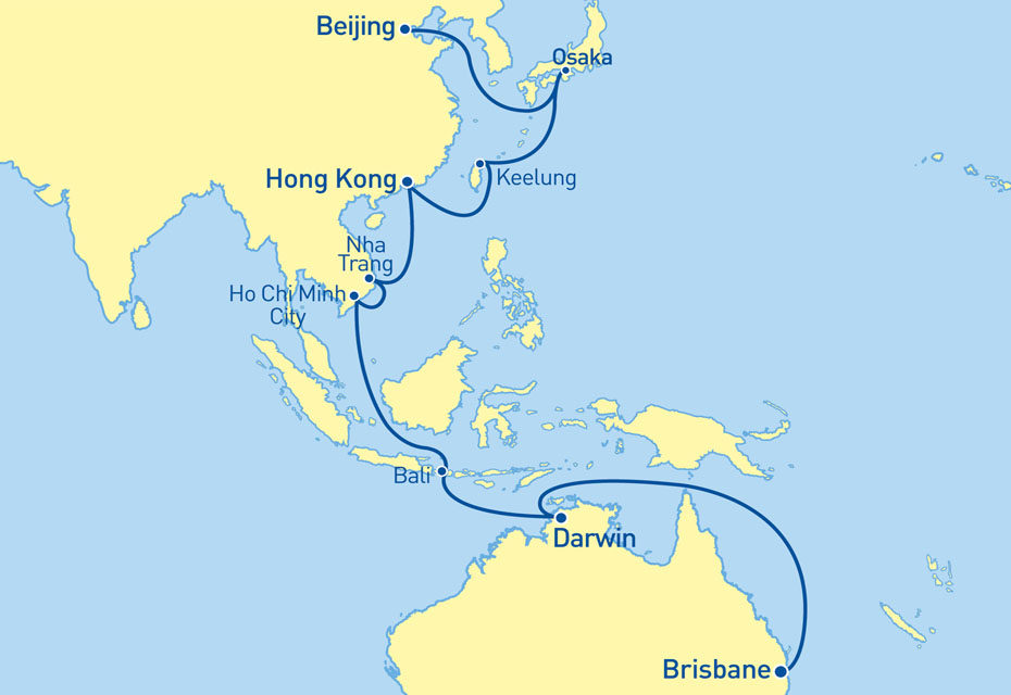 Golden Princess Beijing to Brisbane - Ozcruising.com.au