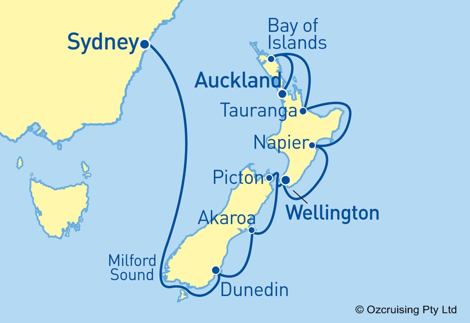 Azamara Journey Auckland to Sydney - Ozcruising.com.au