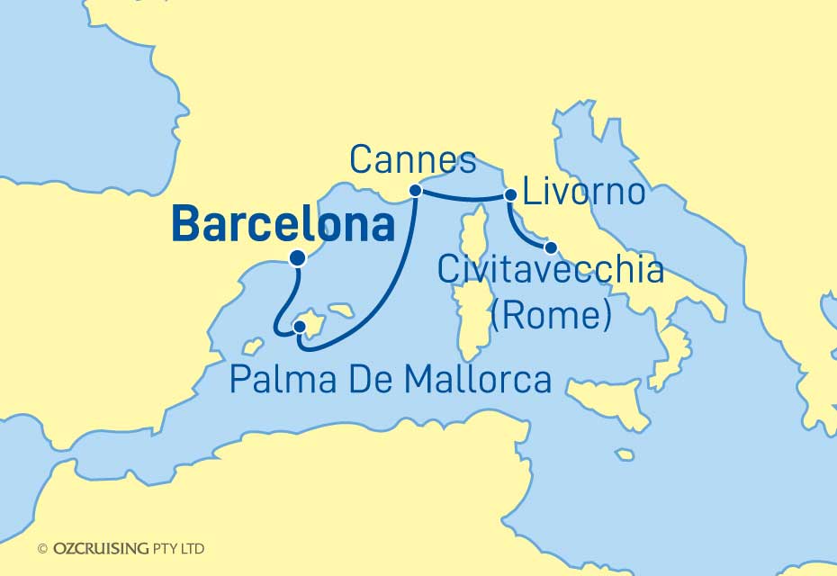 Norwegian Epic Rome to Barcelona - Ozcruising.com.au