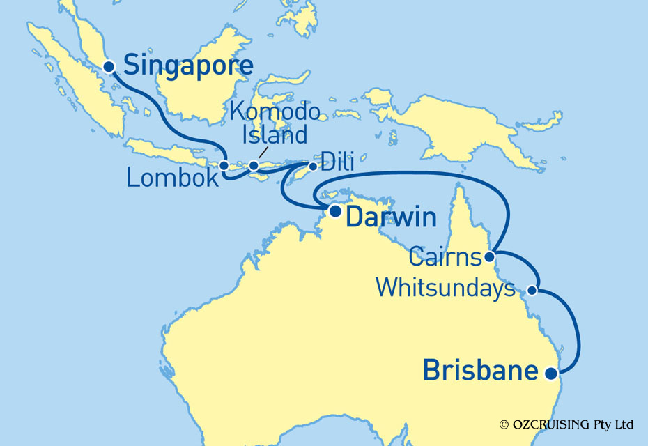 Pacific Aria Singapore to Brisbane - Cruises.com.au
