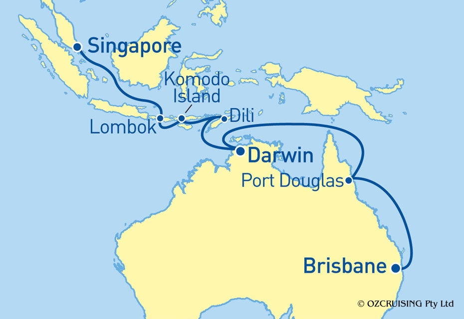 Pacific Aria Brisbane to Singapore - Ozcruising.com.au