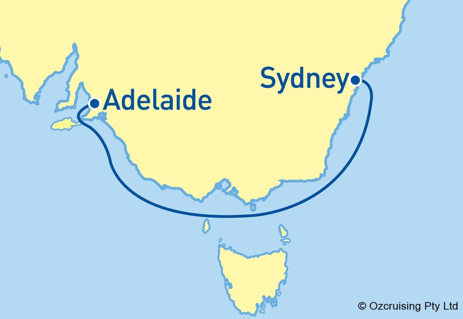 Pacific Aria Sydney to Adelaide - Ozcruising.com.au