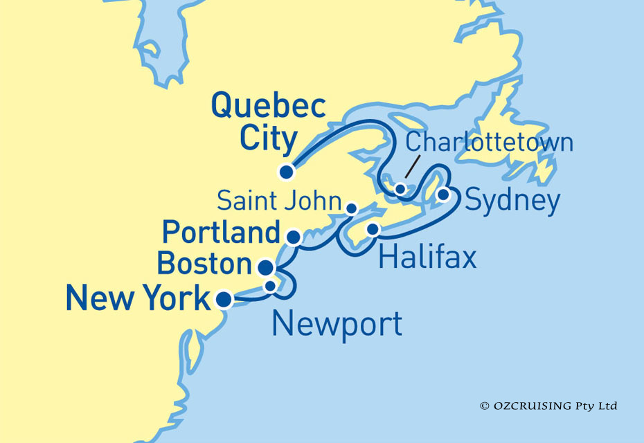 Royal Princess New York to Quebec City - Cruises.com.au