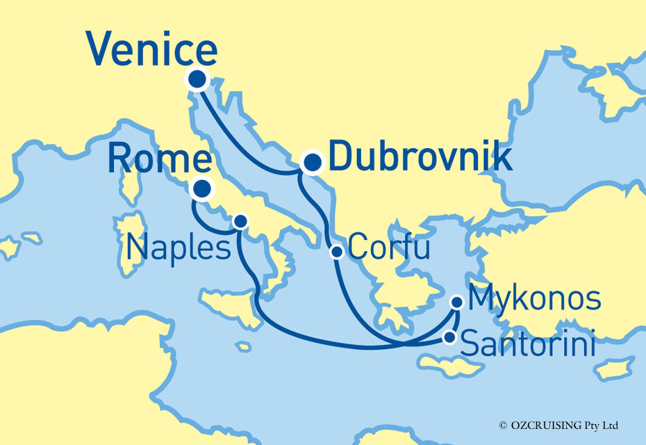 Celebrity Constellation Venice to Rome - Cruises.com.au