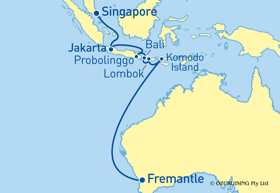 Pacific Eden Fremantle to Singapore - Cruises.com.au
