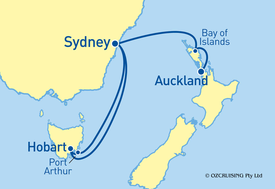 Queen Elizabeth Auckland to Sydney - Ozcruising.com.au
