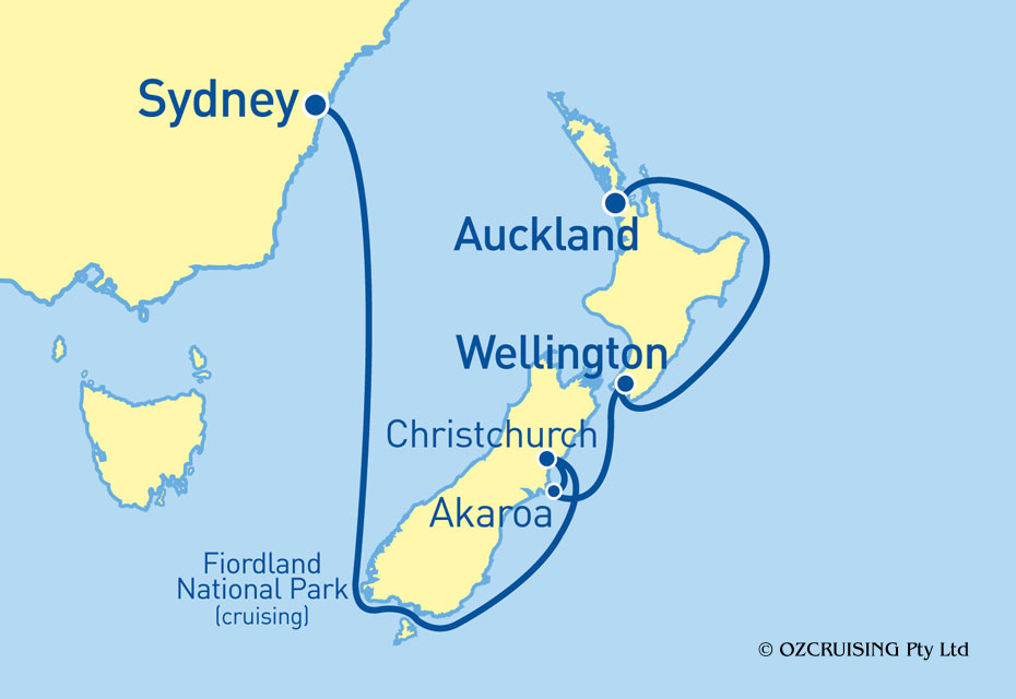 Queen Elizabeth Sydney to Auckland - Ozcruising.com.au