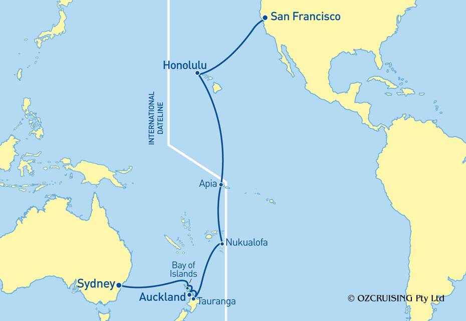 Queen Victoria San Francisco to Sydney - Cruises.com.au