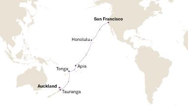 Queen Victoria San Francisco to Auckland - Cruises.com.au