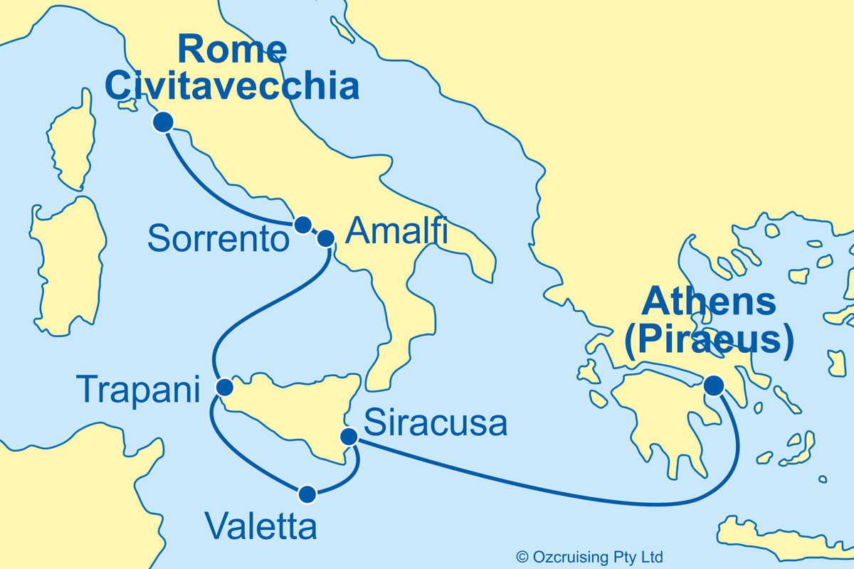 Azamara Journey Athens to Rome - Cruises.com.au