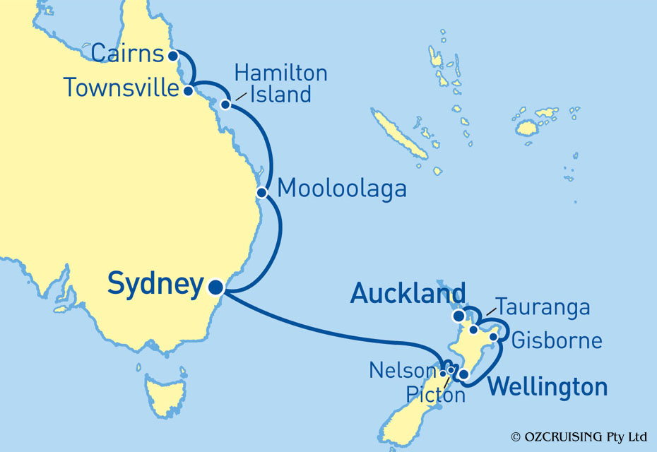 Azamara Quest Auckland to Cairns - Ozcruising.com.au