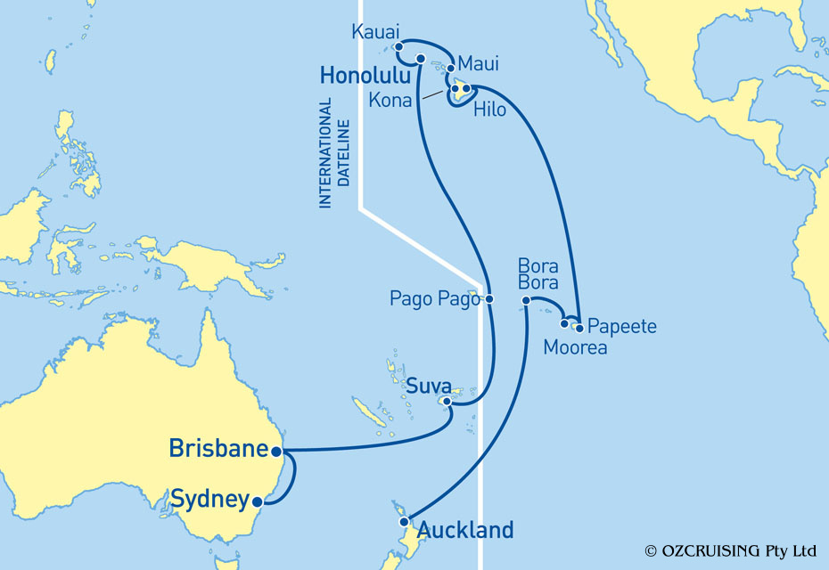 Sea Princess Hawaii, Tahiti and New Zealand - Ozcruising.com.au