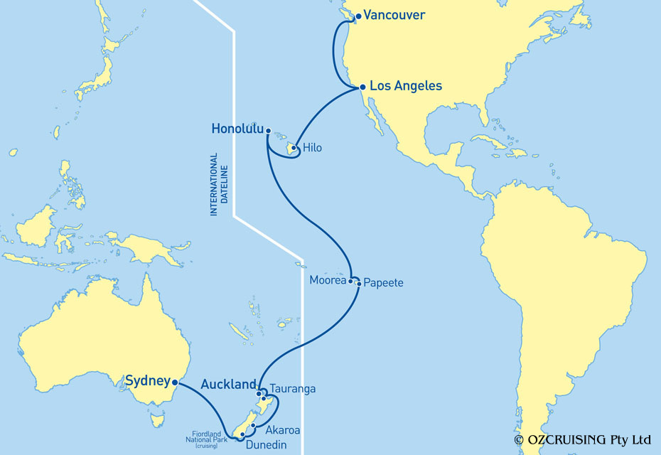 Golden Princess Sydney to Vancouver - Ozcruising.com.au