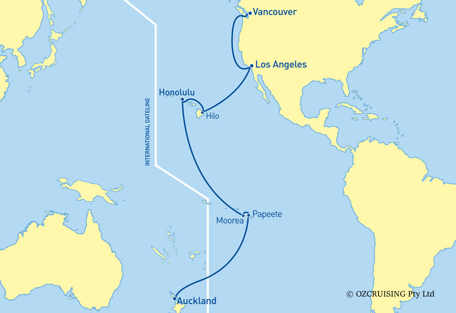 Golden Princess Auckland to Vancouver - Cruises.com.au