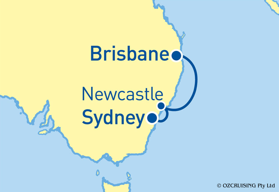 Grand Princess Sydney to Brisbane - Ozcruising.com.au