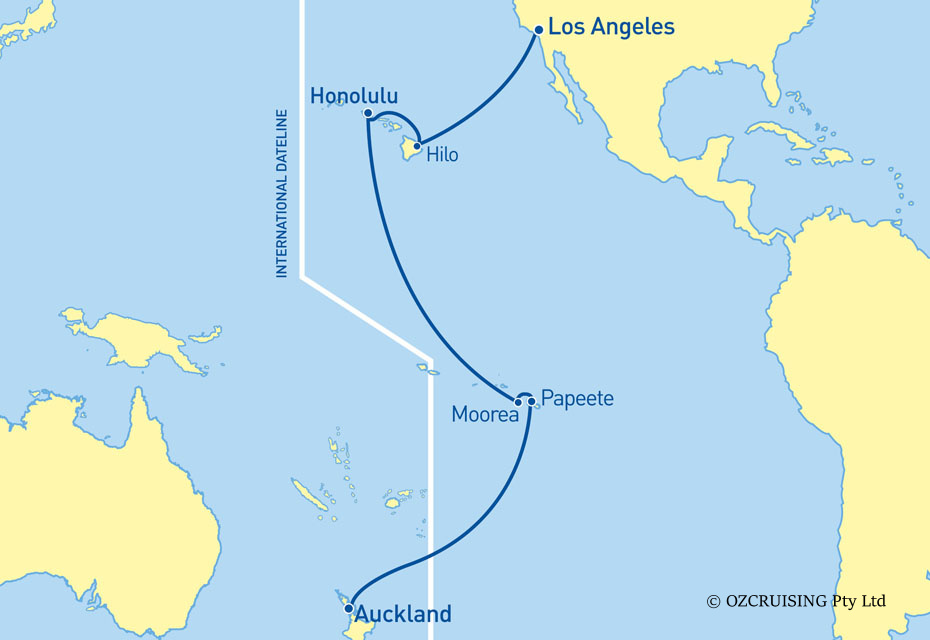 Golden Princess Auckland to Los Angeles - Cruises.com.au