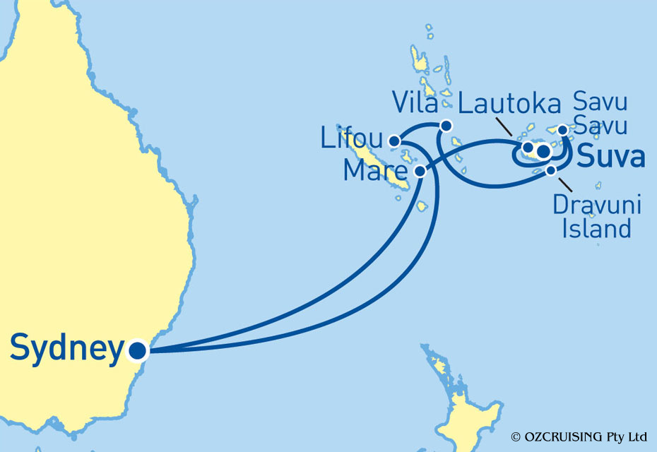 Sun Princess South Pacific and Fiji - Ozcruising.com.au