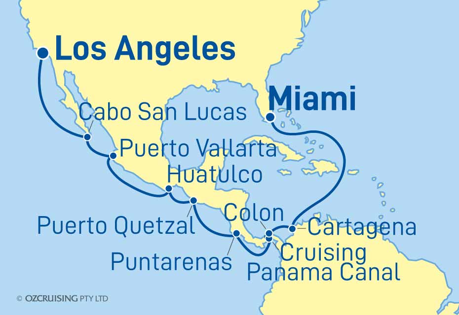 Vision Of The Seas Miami to Los Angeles - Ozcruising.com.au