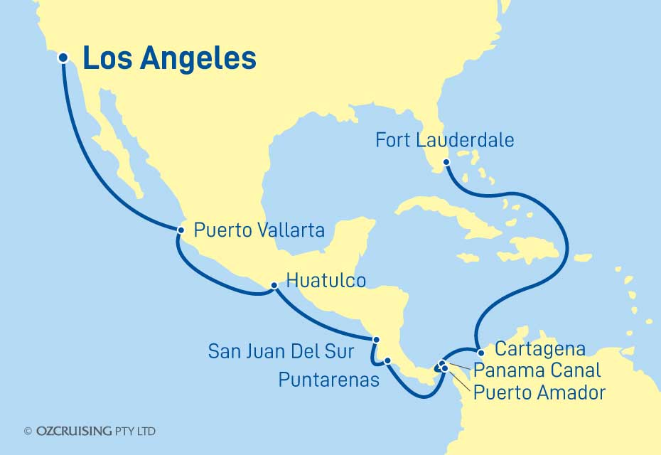 Coral Princess Los Angeles to Fort Lauderdale - Cruises.com.au