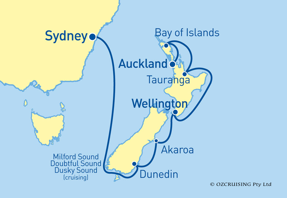 10 Night Sydney to Auckland Cruise on the Radiance Of The Seas