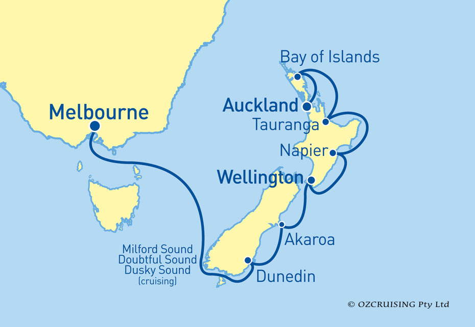 Radiance Of The Seas Auckland to Melbourne - Ozcruising.com.au