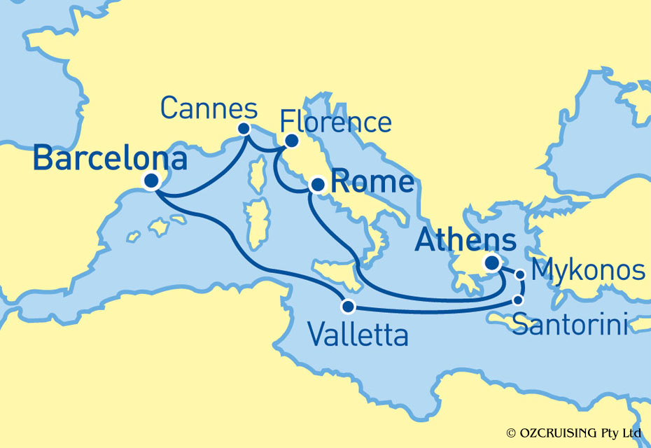 12 Night Eastern Mediterranean Cruise on the Vision Of The Seas
