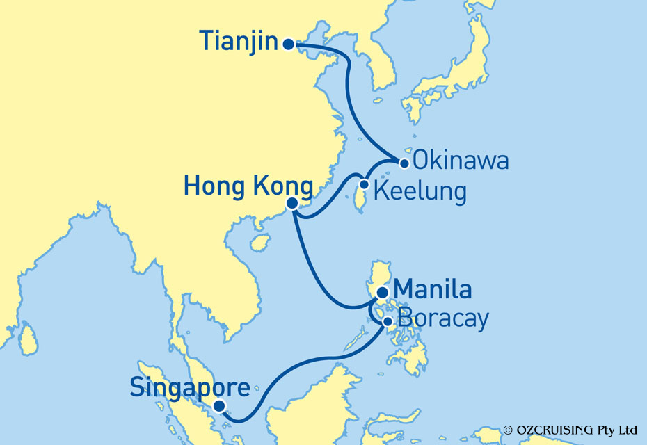 Ovation Of The Seas Tianjin to Singapore - Cruises.com.au