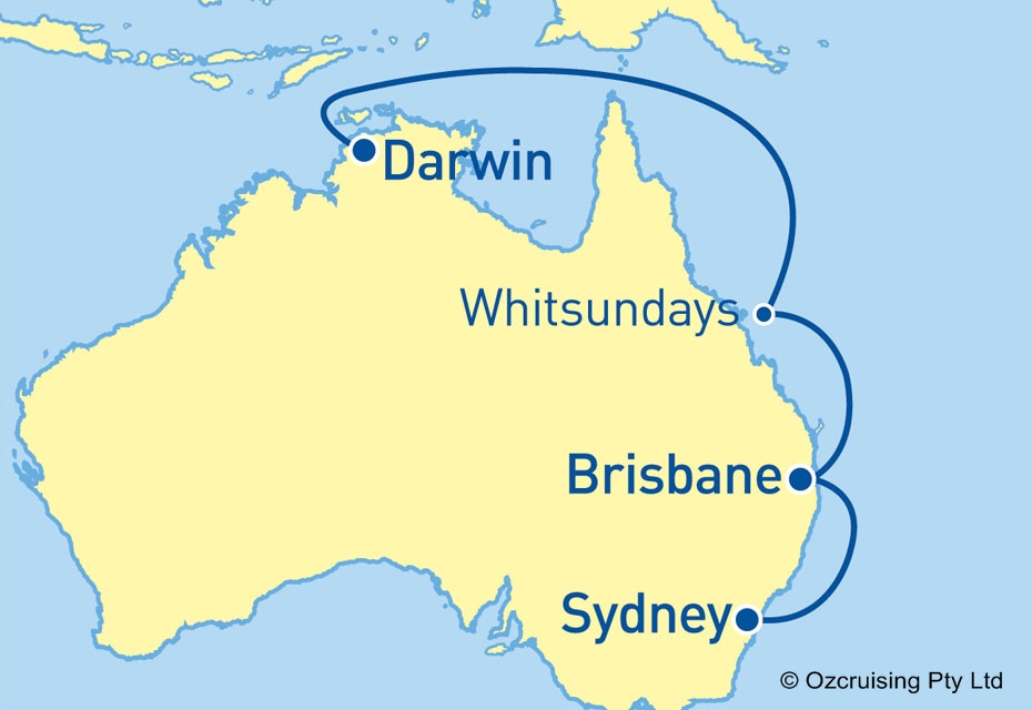 Queen Victoria Sydney to Darwin - Ozcruising.com.au