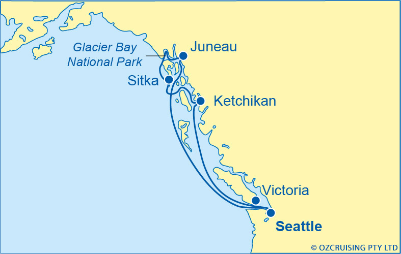 ms Eurodam Alaska (Glacier Bay) - Ozcruising.com.au