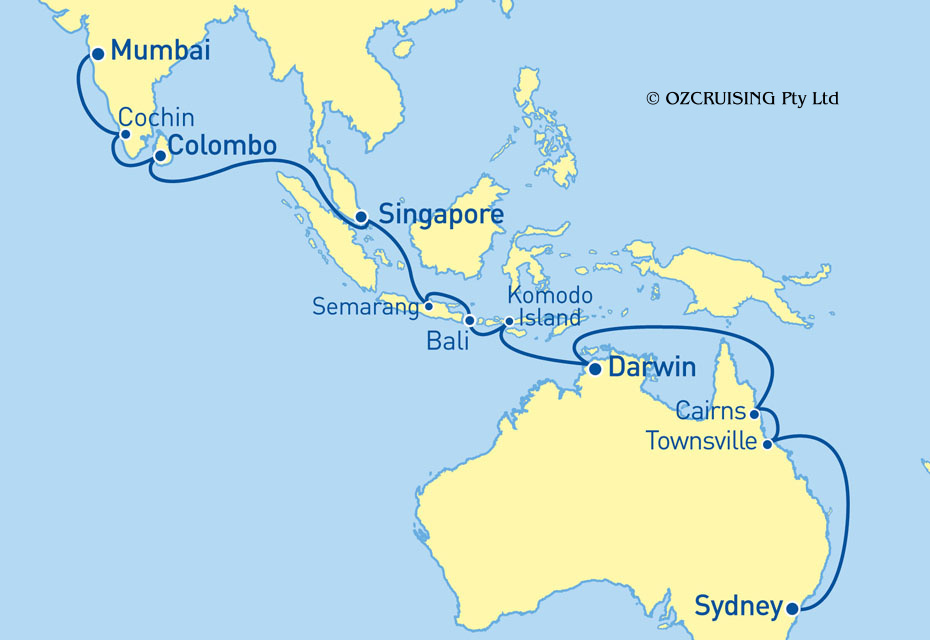 ms Amsterdam Sydney to Mumbai - Ozcruising.com.au