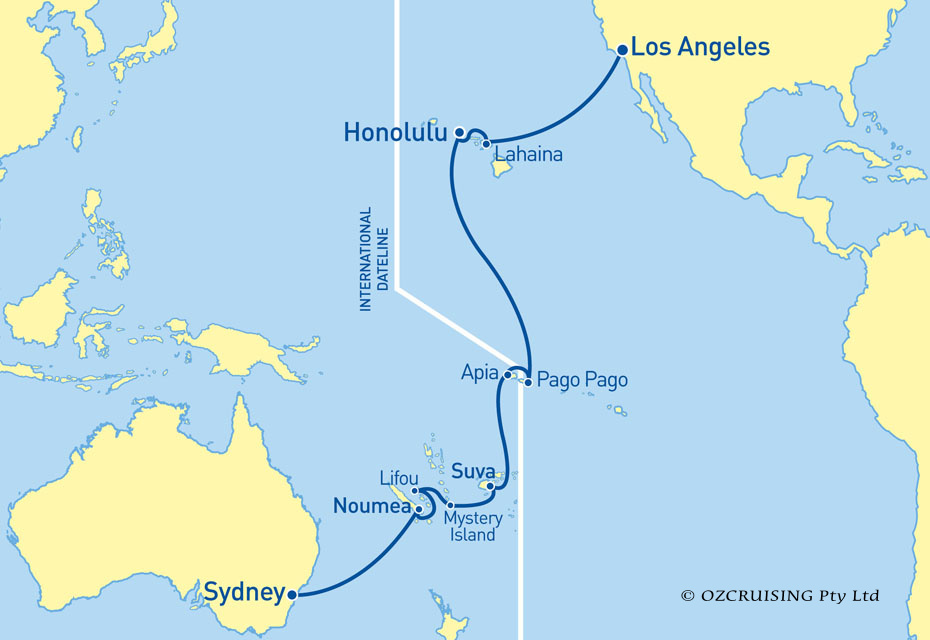 ms Amsterdam Sydney to Los Angeles - Ozcruising.com.au