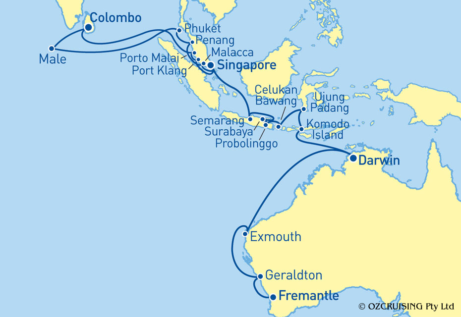 ms Maasdam Fremantle to Singapore - Ozcruising.com.au