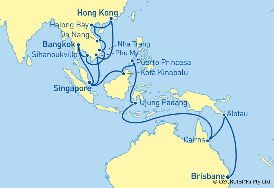 41 Night Singapore to Brisbane Cruise on the ms Maasdam HM914A