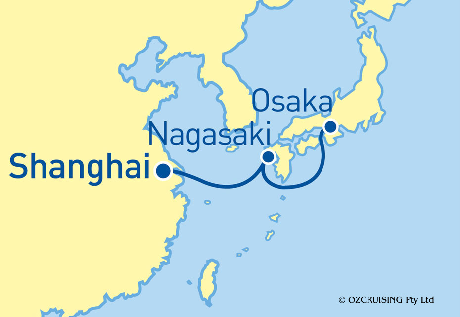 Queen Elizabeth Osaka to Shanghai - Ozcruising.com.au