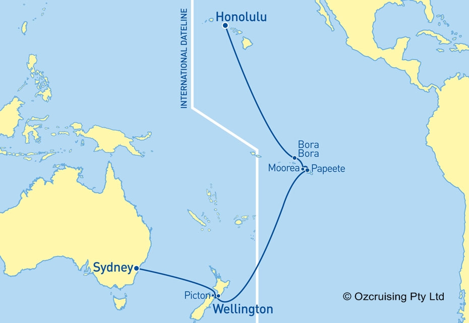 Ovation Of The Seas Sydney to Honolulu - Ozcruising.com.au