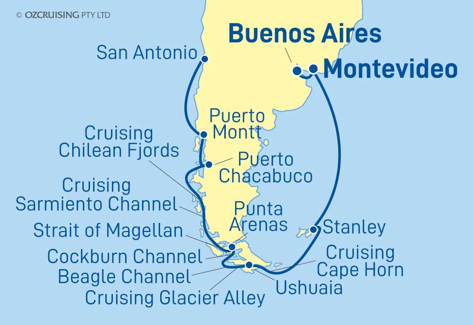 ms Westerdam San Antonio to Buenos Aires - Ozcruising.com.au