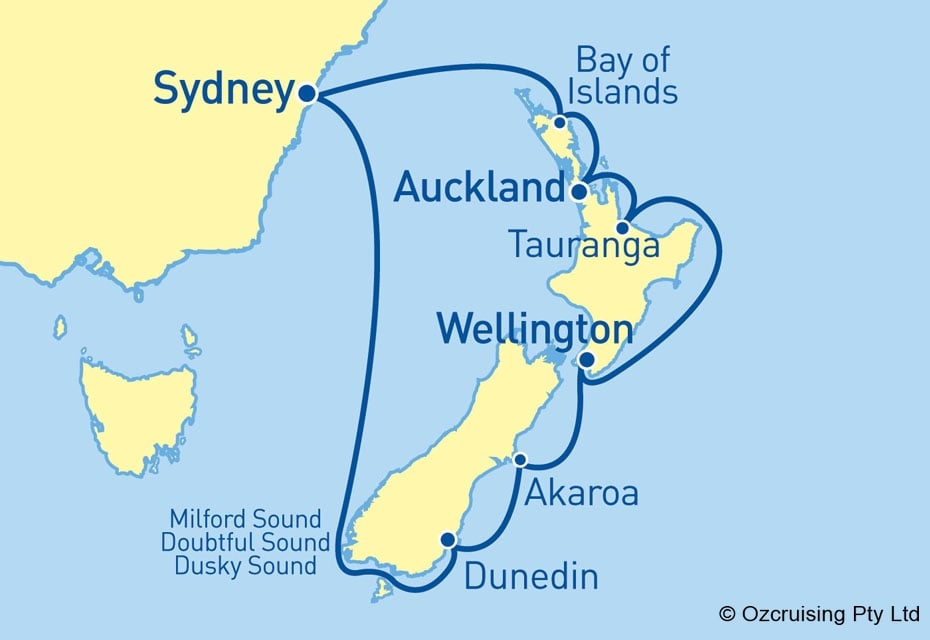 Radiance Of The Seas New Zealand - Ozcruising.com.au
