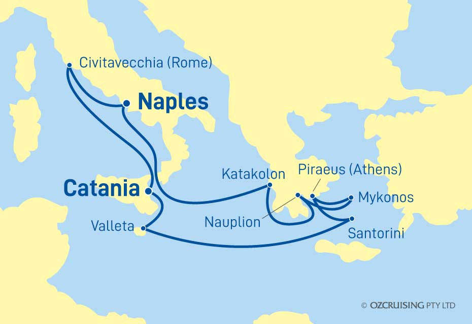 Celebrity Edge Greece, Malta and Italy - Cruises.com.au