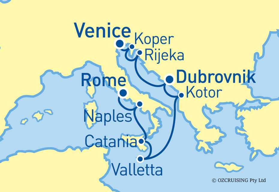 Celebrity Constellation Venice to Rome - Ozcruising.com.au
